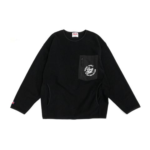 CS FLEECE SHIRT (BLACK) / クルーネック フリース