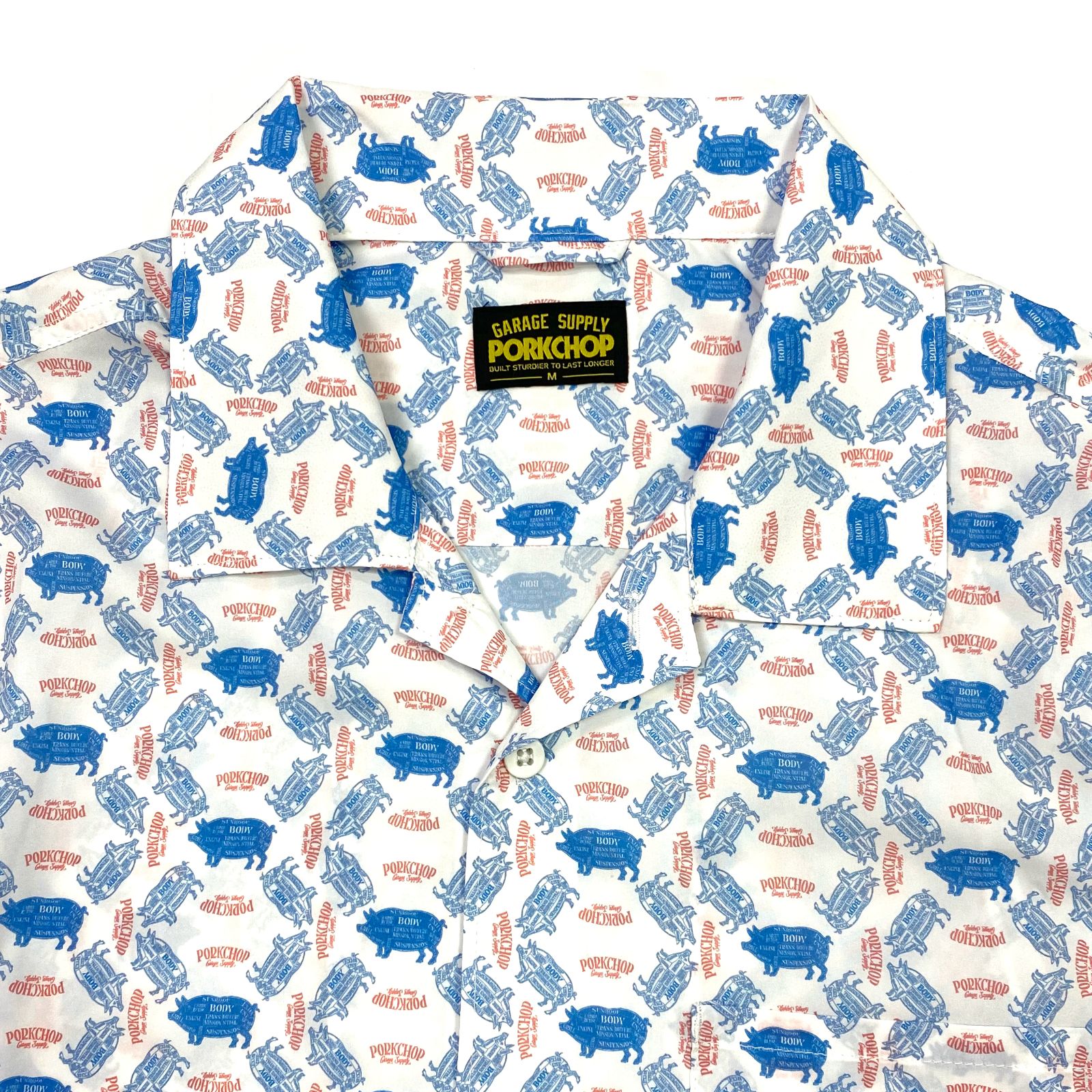 PORK AOP SHIRT (WHITE) / オリジナル プリント シャツ