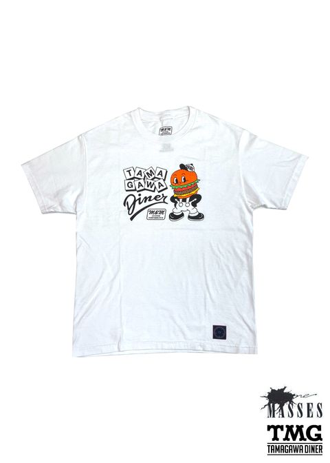 ×TAMAGAWA DINER ×MASSES PRINT T-SHIRT (WHITE) / ×TAMAGAWA DINER ×マシス コラボレーション Tシャツ