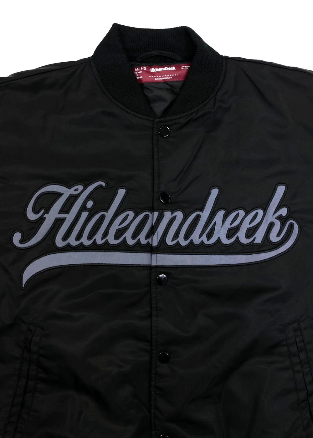 Nylon Varsity Jacket (BLACK) / オリジナル ナイロン スタジャン