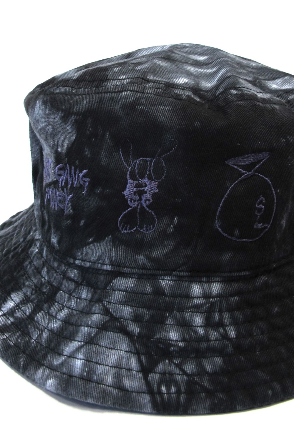 HIDE AND SEEK - × SKOLOCT HAT (TYE-DYE BLACK) / スコロクト コラボ