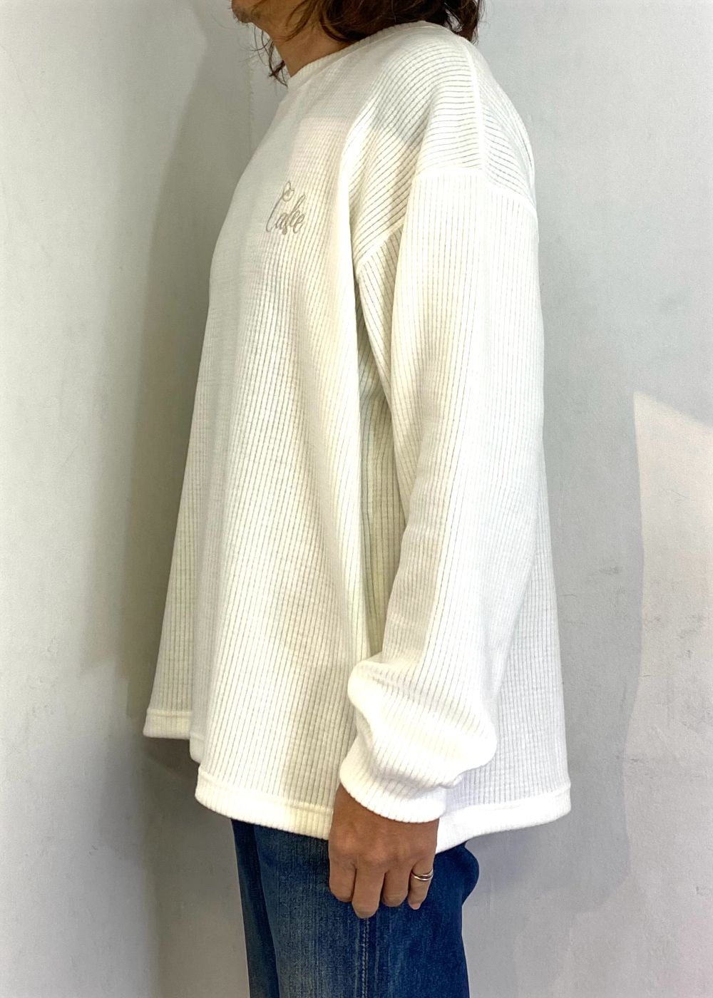 WAFFLE L/S CS (WHITE) / ワッフル カットソー