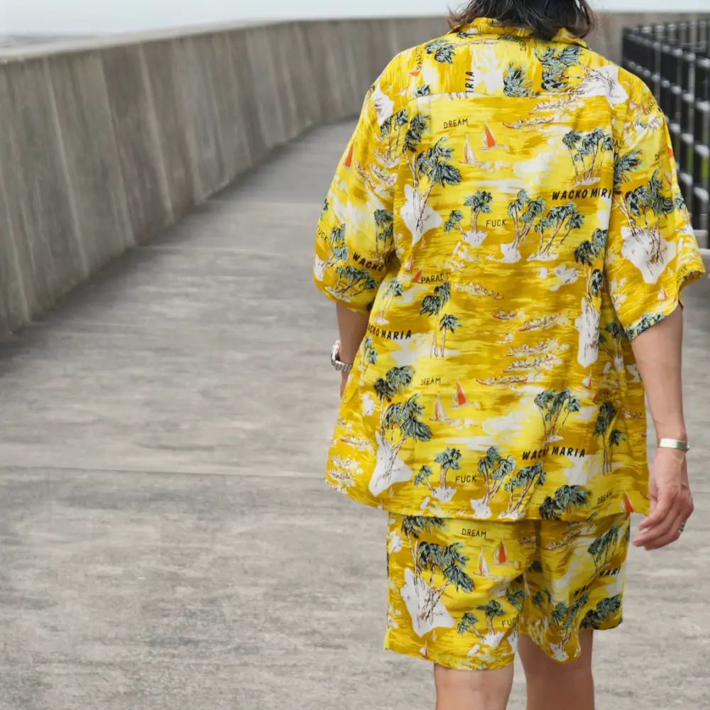 【ラスト1点】× WACKO MARIA SH (YSP) / ワコマリア コラボハワイアンシャツ / セットアップ可能