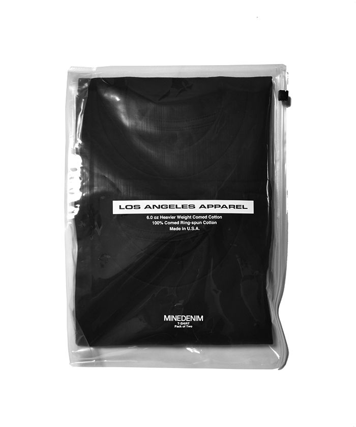 × Los Angeles Apparel 2 Pack T-Shirts (BLACK) / ロサンゼルスアパレル コラボ 2枚セットパックTEE