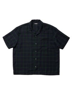 R9 VIYELLA CHECK S/S SHIRT (NAVY) / チェック オープンカラー シャツ