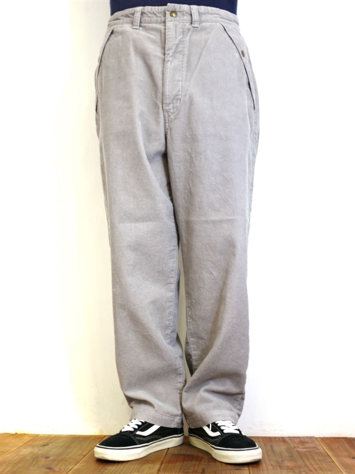 PORKCHOP - LOOSE FIT CORDUROY PANTS (GRAY) / オリジナル ルーズ