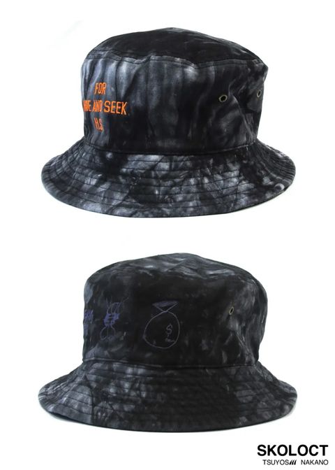 × SKOLOCT HAT (TYE-DYE BLACK) / スコロクト コラボバケットハット