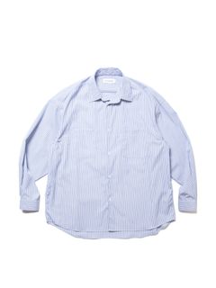 COOTIE PRODUCTIONS - Stripe Broad L/S Shirt (SAXE) / ストライプ 