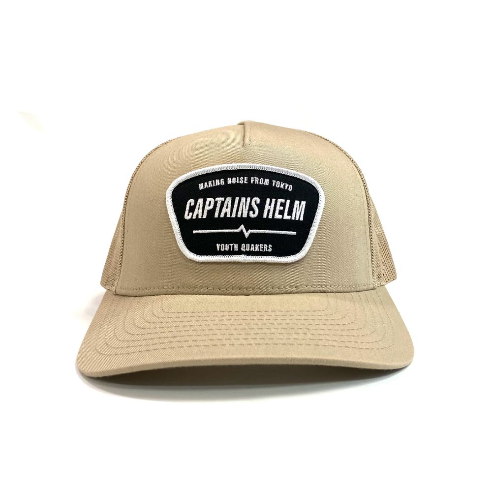 CAPTAINS HELM - YOUTH QUAKERS MESH CAP (KHAKI) / ワッペン