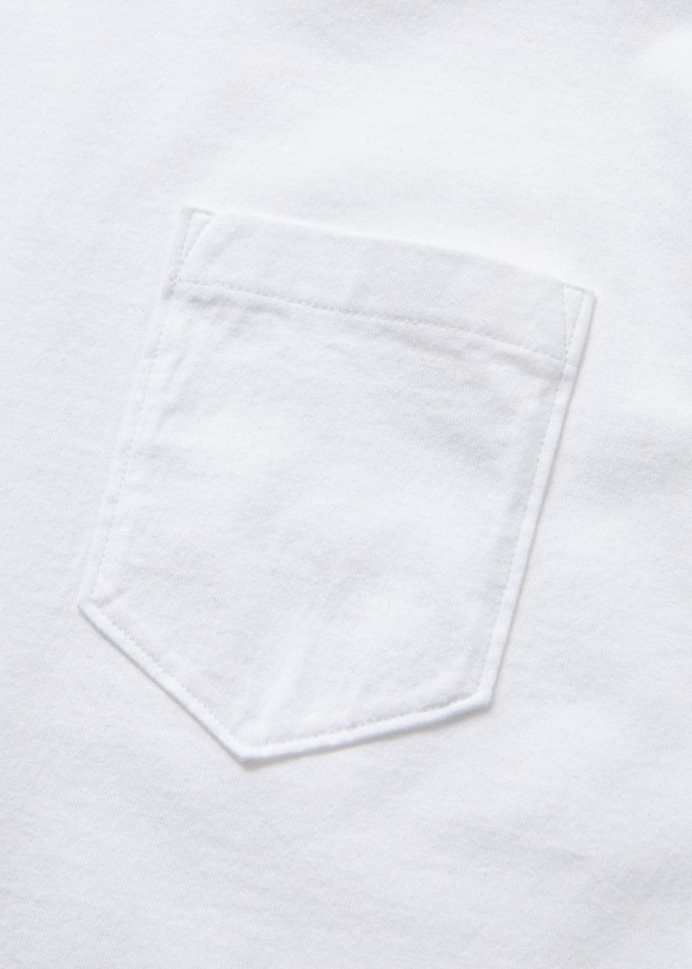 PACK TEE BIG SILHOUETTE (CREW NECK) (WHITE) / ビッグシルエット ポケット パック Tシャツ