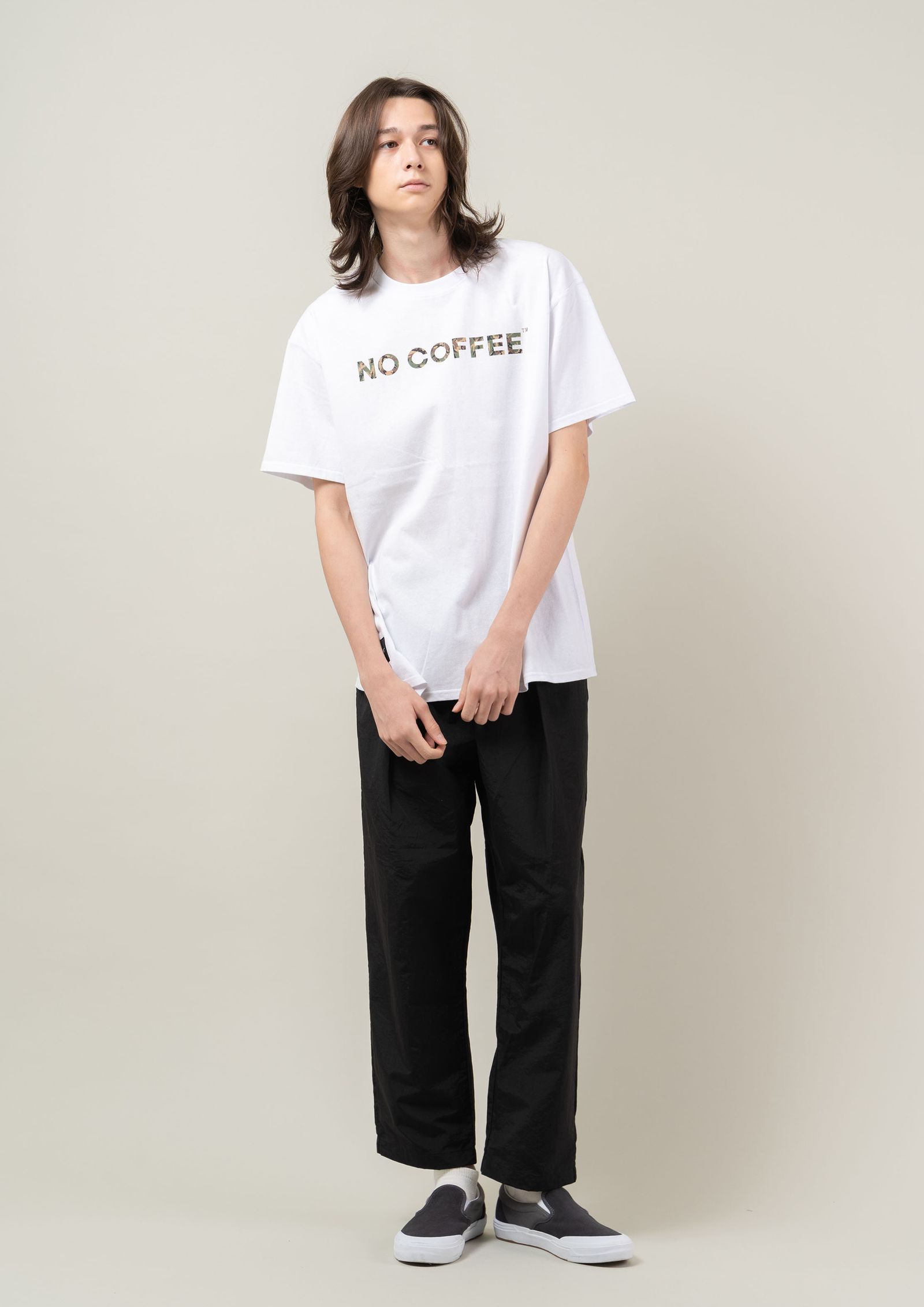カモ柄プリントS/S TEE (WHITE)