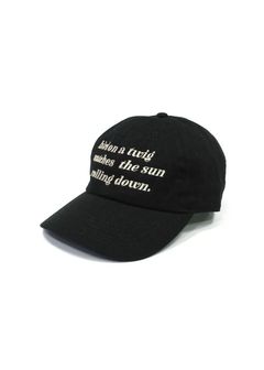 COTTON CAP (×MASSES) (BLACK) / マシス コラボレーション キャップ