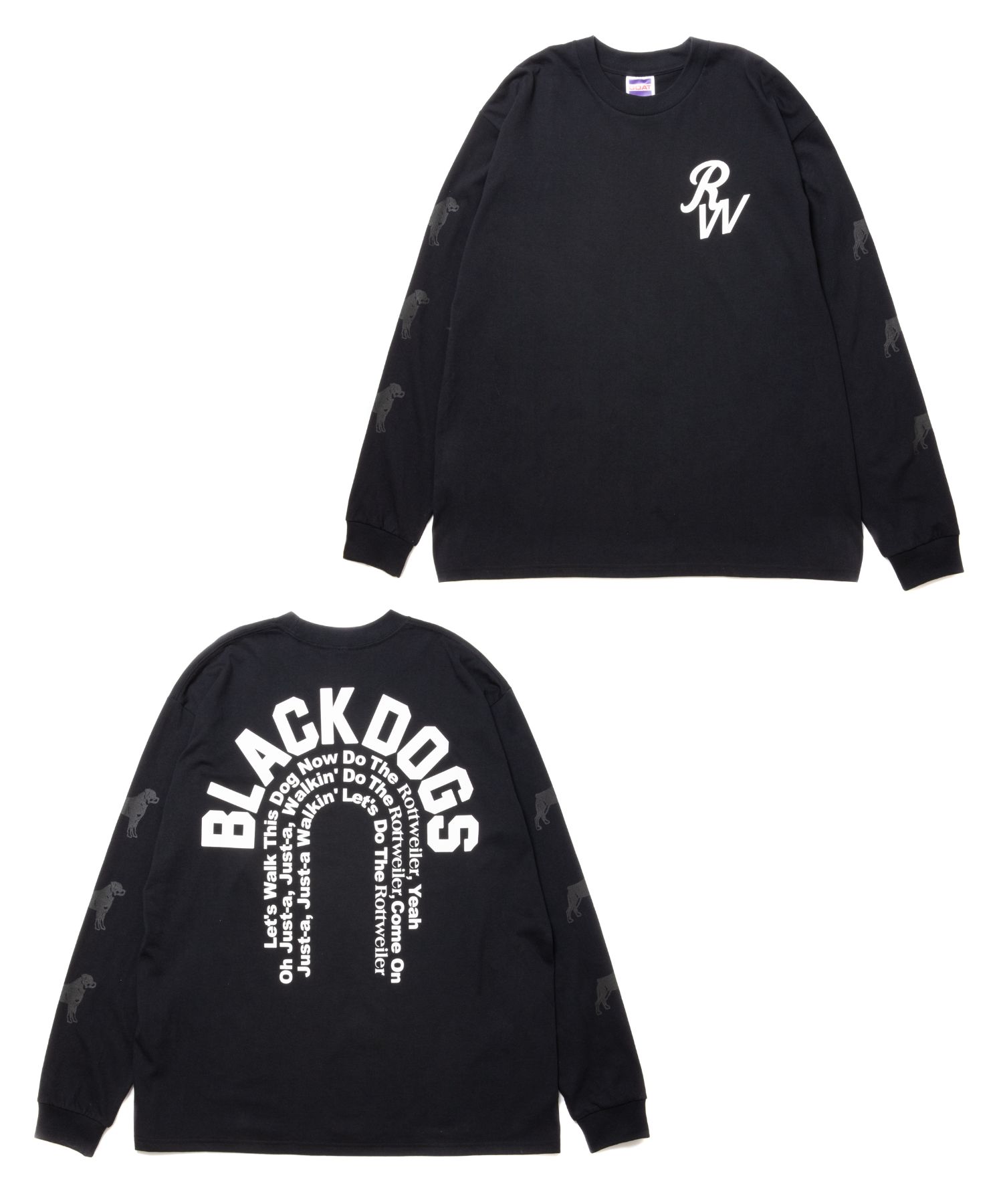 ROTTWEILER - R DOG L/S TEE (BLACK) / プリントロンT | LOOPHOLE