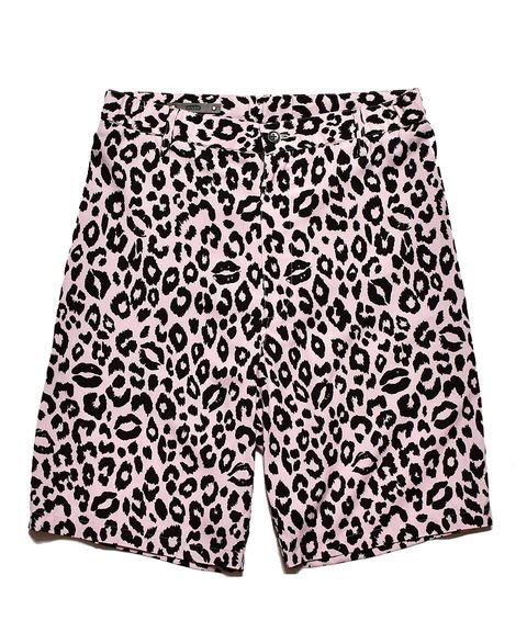 【ラスト1点】Lips Leopard Print Easy Shorts (PNK) / オリジナルレオパードリップ ショーツ