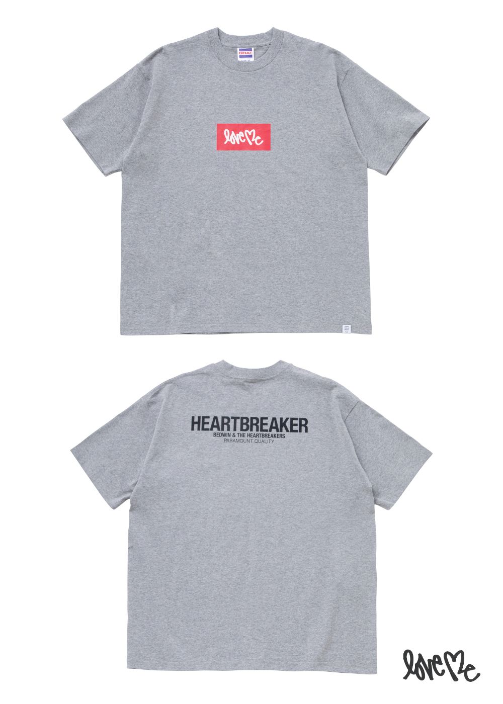 S/S LOVE ME LOGO TEE "HARBOUR" (GRAY) / カーティス・クリグ コラボ Tee
