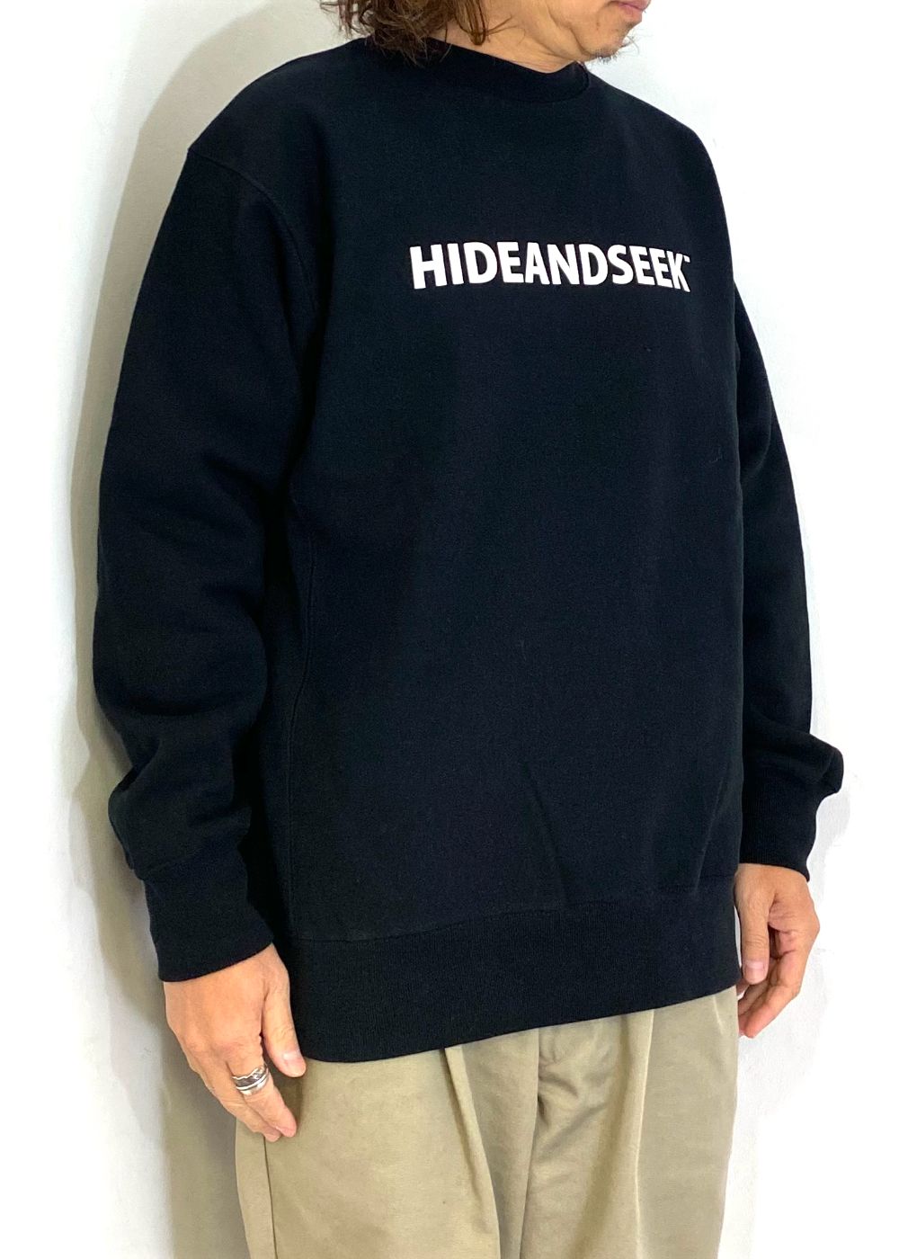 Logo Sweat Shirt (BLACK) / ロゴ クルーネック スウェット