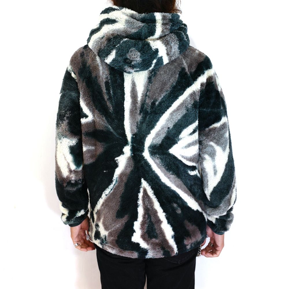 CAPTAINS HELM - TYE-DYE FLEECE BOA HOODIE (BLACK) / タイダイ ボア