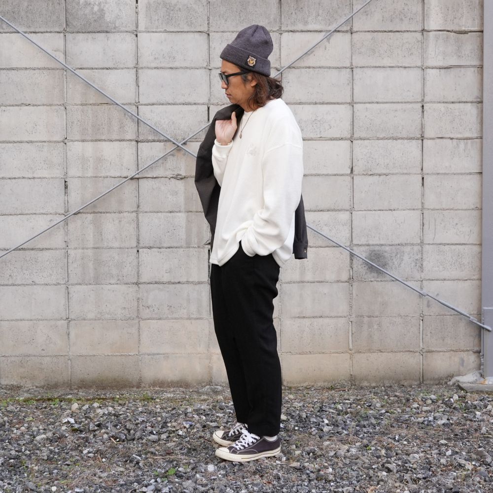 WAFFLE L/S CS (WHITE) / ワッフル カットソー