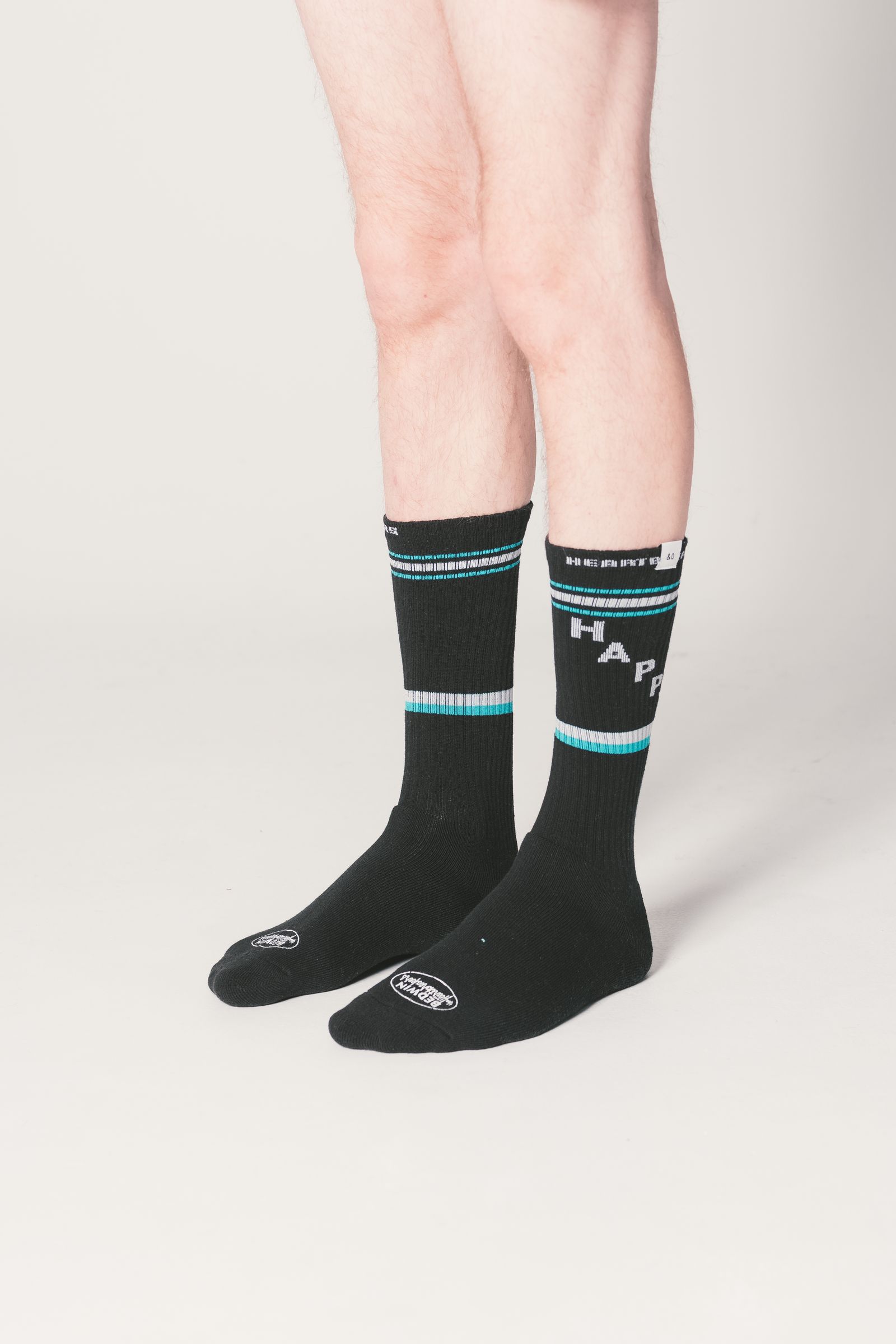 【ラスト1点】2 Pcs JACQUARD SOCKS "LARRY" (ORANGE) / 2パック ラインソックス