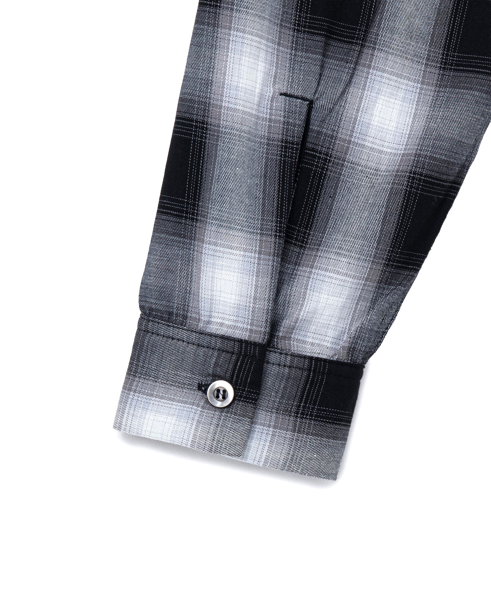 FIVE BROTHER Ex. L/S CHECK SHIRT "VIN" (GRAY) / ファイブ ブラザー コラボ チェック シャ