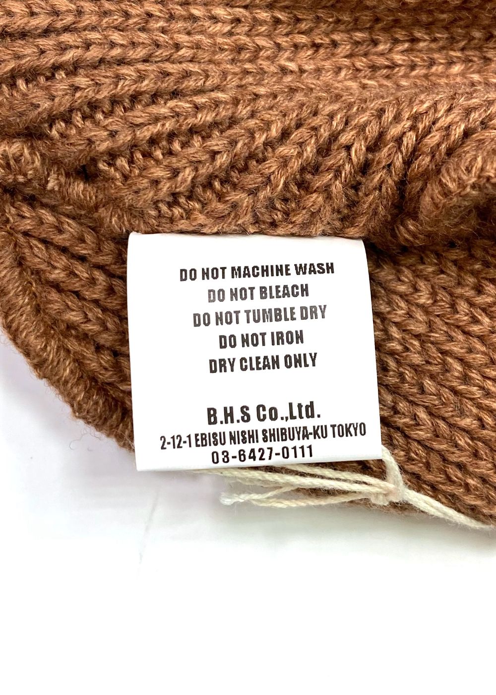 RATS - KNIT CAP CIRCLE PATCH (BROWN) / サークルパッチ ニット