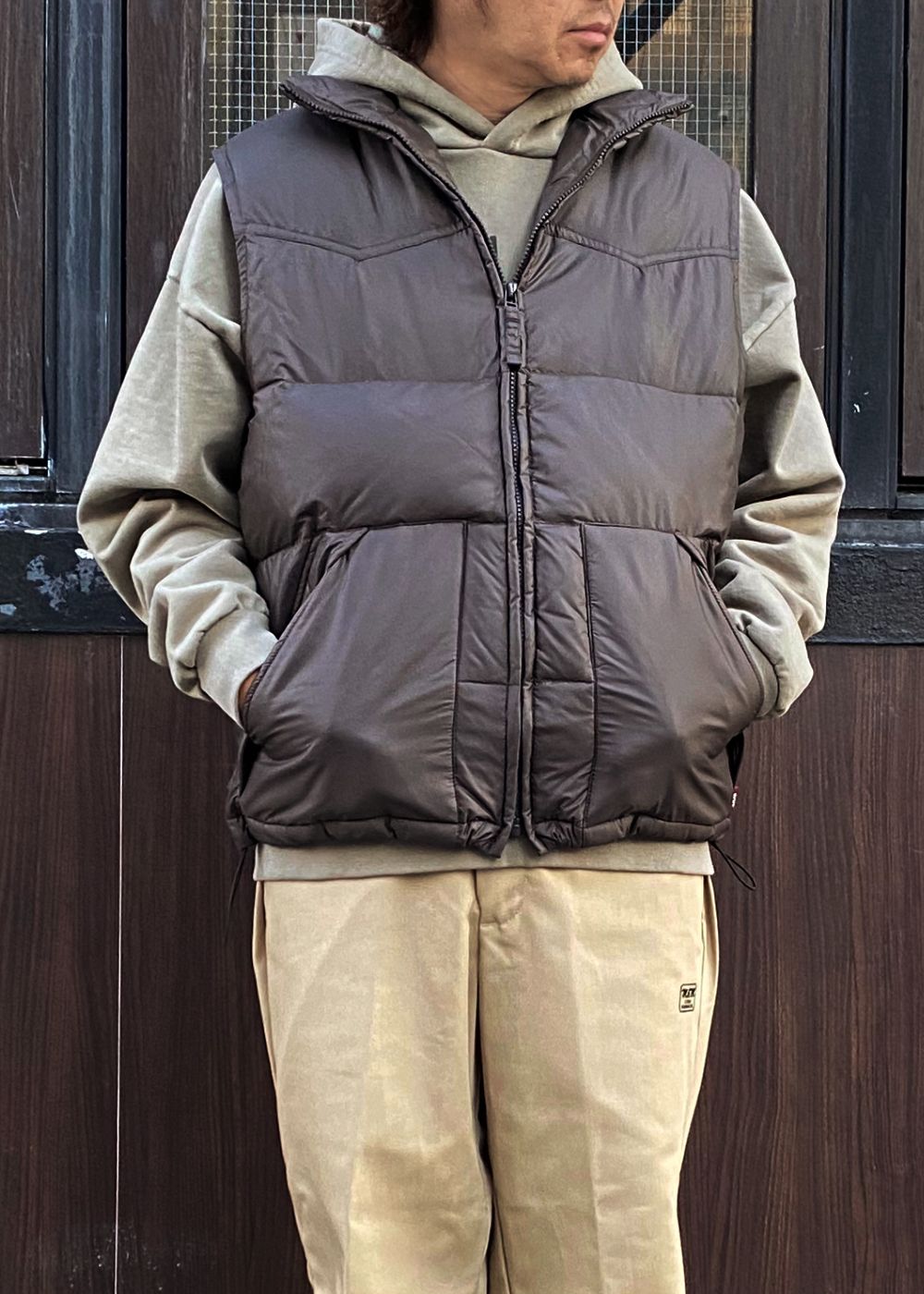 Western Down Vest (BROWN) / ウエスタン ダウン ベスト