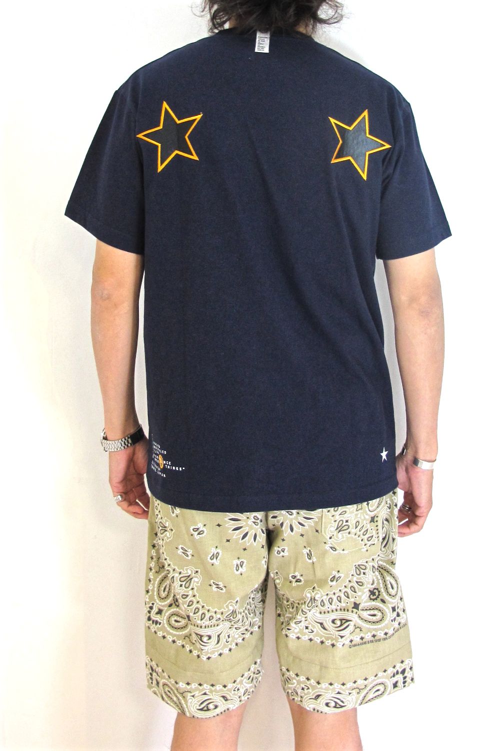 PRINT S/S TEE (NAVY) / アンライバルド コラボT