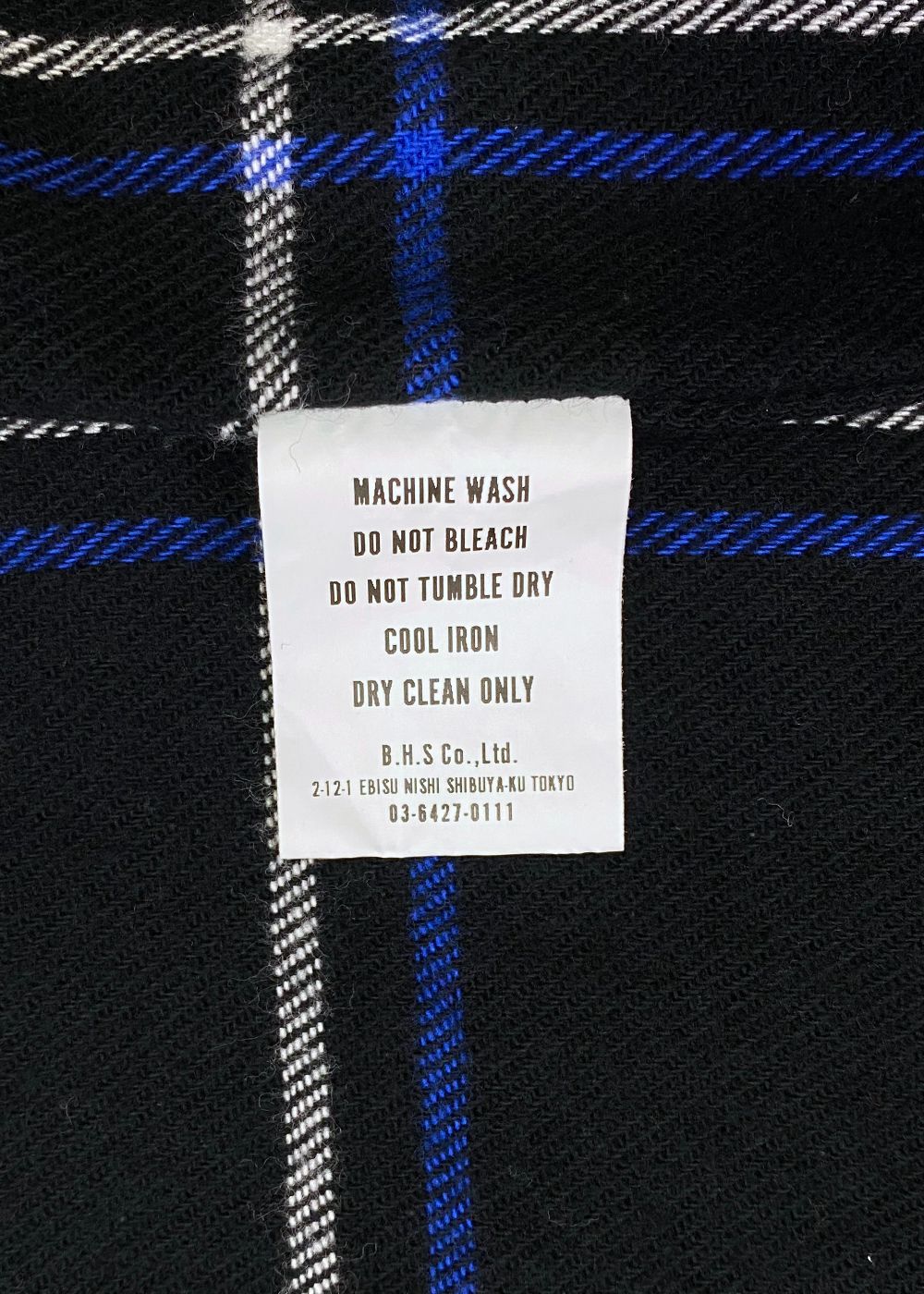 COTTON FLANNEL CHECK SHIRT (BLUE CHECK) / チェック コットン ネルシャツ