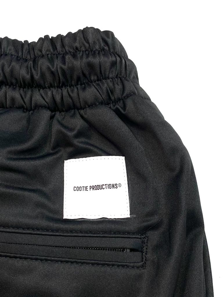 COOTIE PRODUCTIONS - Polyester Twill 2 Tuck Track Pants (BLACK 