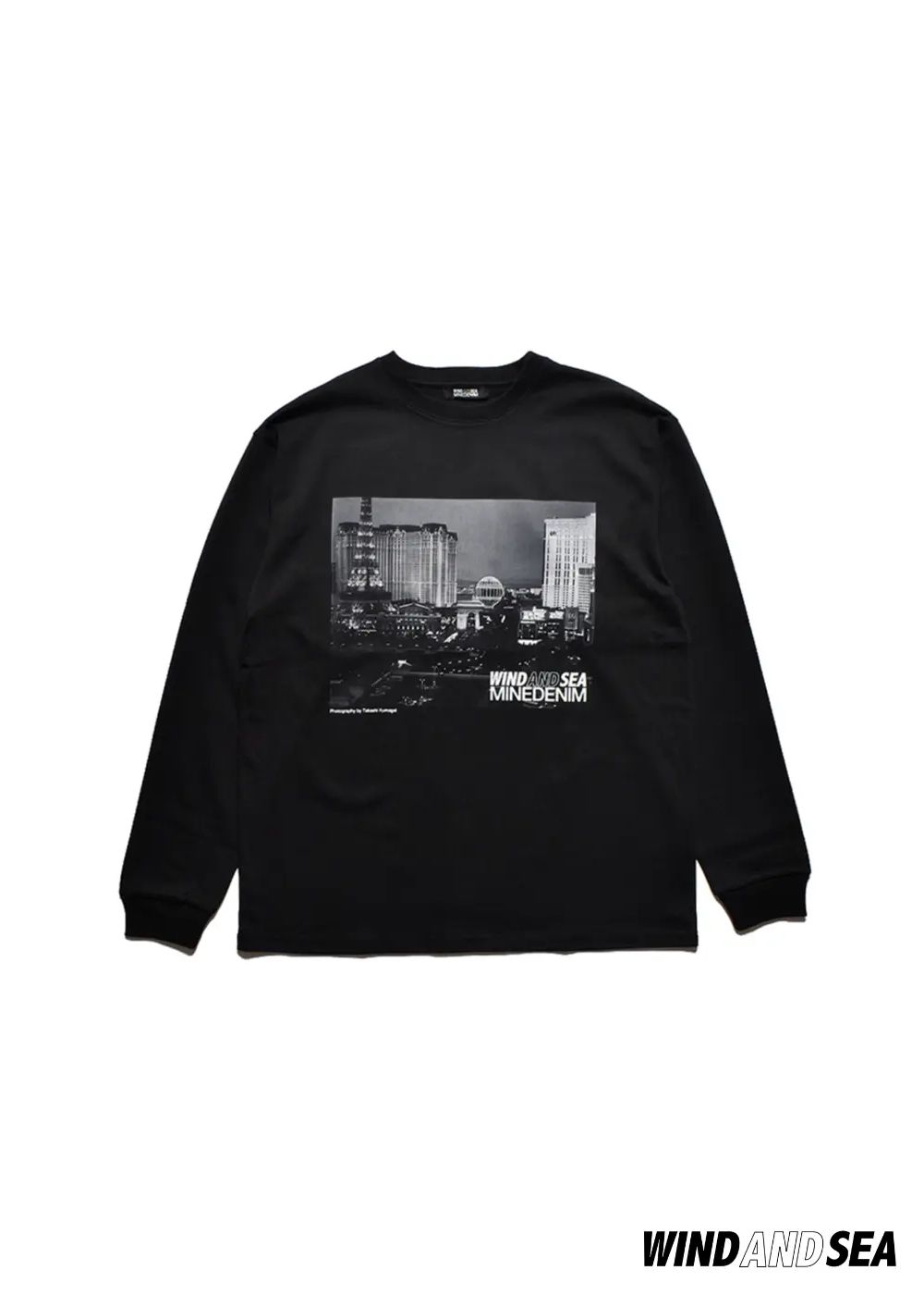 ×WDS Photo L/S Tee (BLACK) / ウィンダンシー コラボ Tシャツ