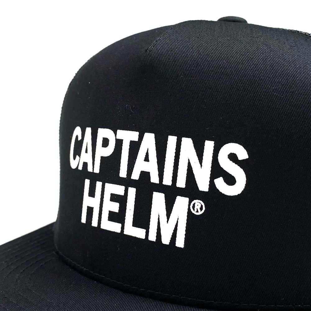 CAPTAINS HELM - TM LOGO MESH CAP (BLACK×WHITE) / ロゴメッシュ