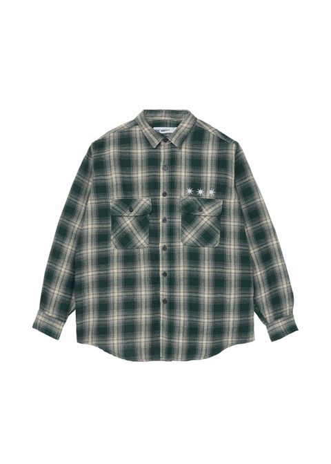 Flannel Shirt (GREEN) / チェック コットン ネルシャツ
