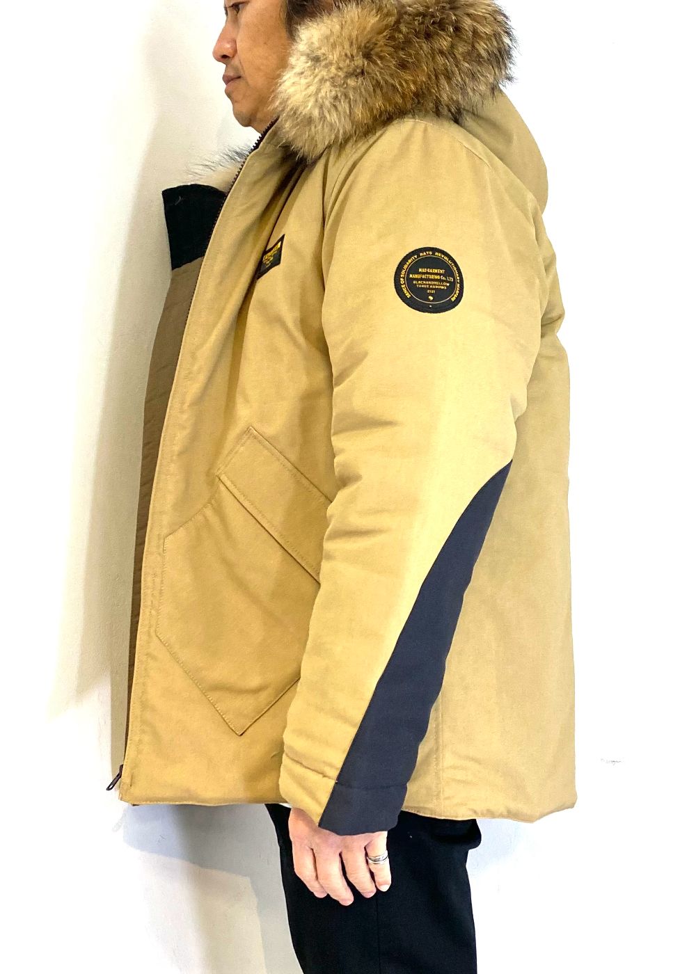 RATS - MILITARY HOODED JKT (BEIGE) / ミリタリー パフ ジャケット