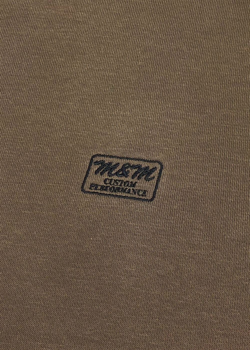 PULL OVER PARKA (BROWN) / ロゴ プリント スウェットパーカー