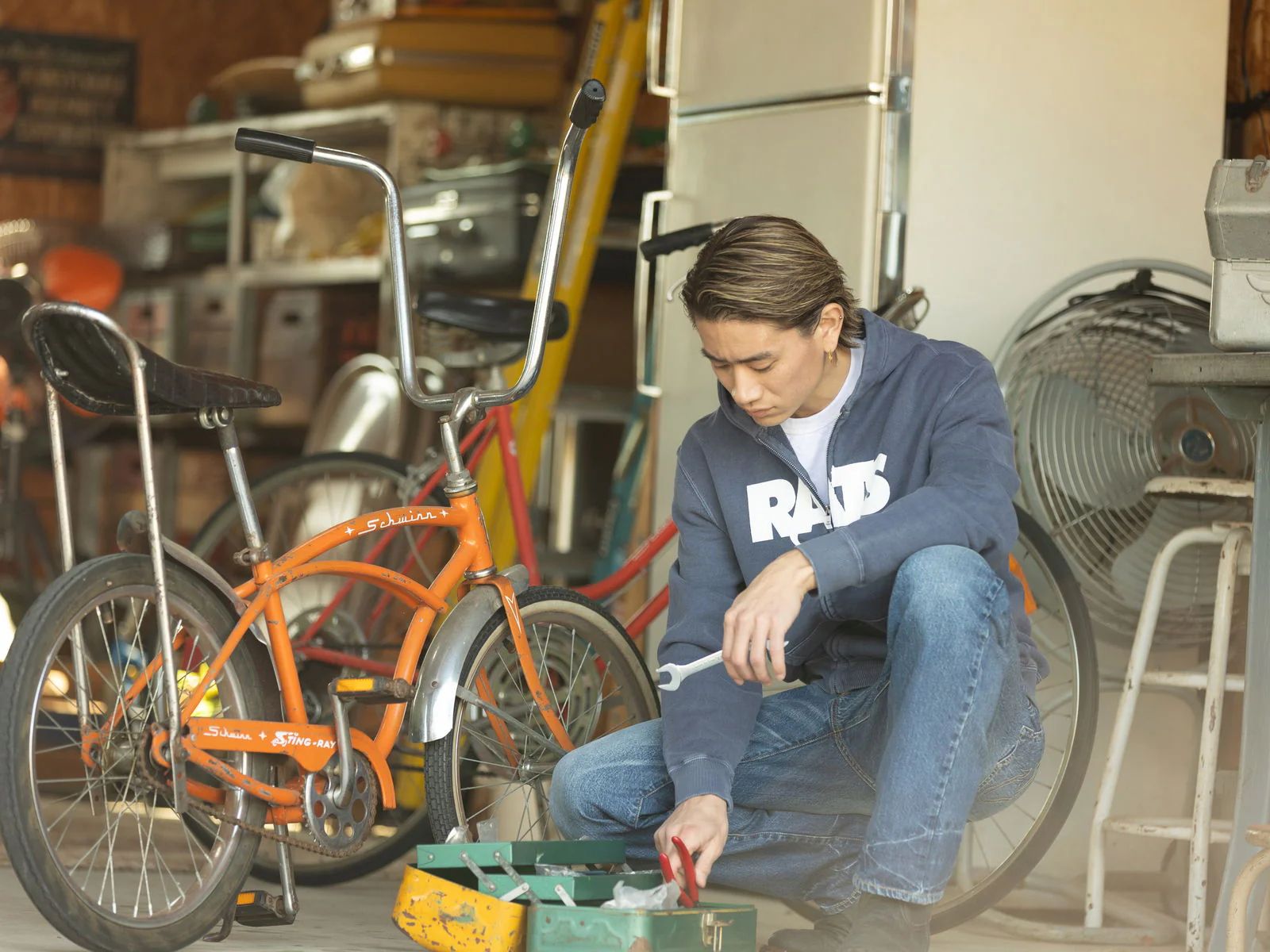 VINTAGE WASH DENIM PANTS (GRAY) / ヴィンテージ ウォッシュ デニム パンツ