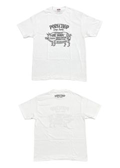 PORK FRONT TEE 25 (WHITE) / ポーク フロント ロゴ Tシャツ
