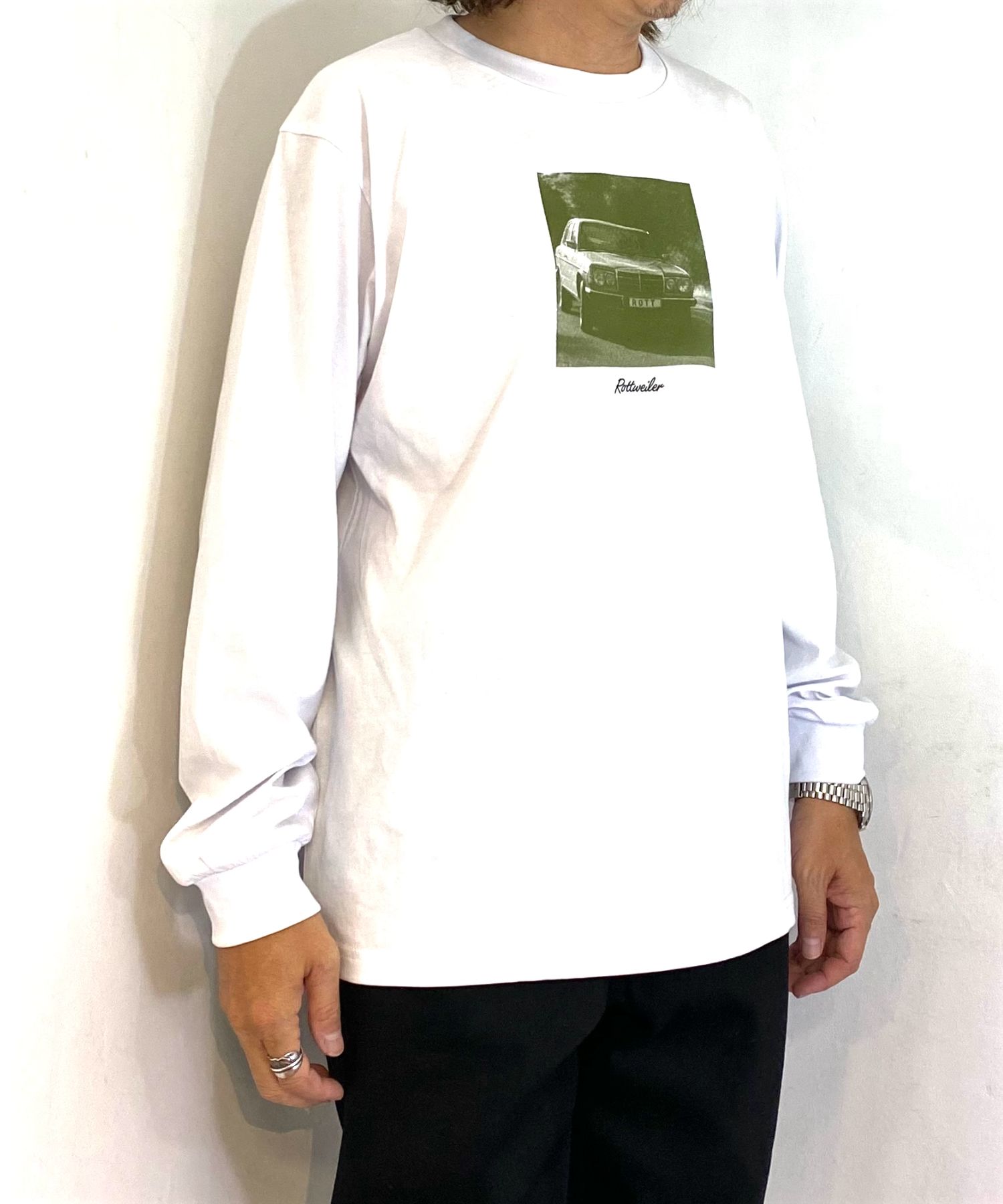 R9 PHOTO LS TEE (WHITE) /  オリジナル フォトプリント Tシャツ