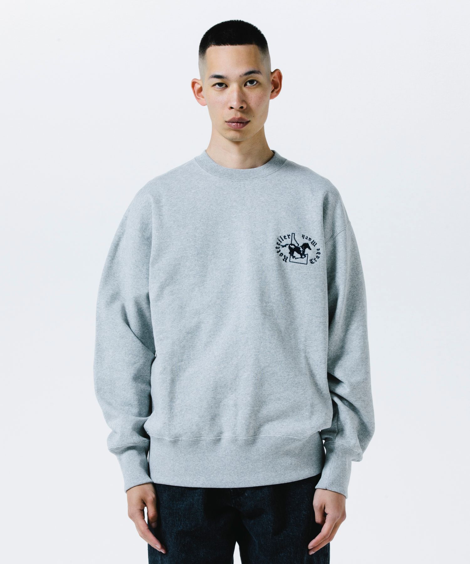 ROTTWEILER - HORSE SWEATER (GRAY) / プリント クルーネック