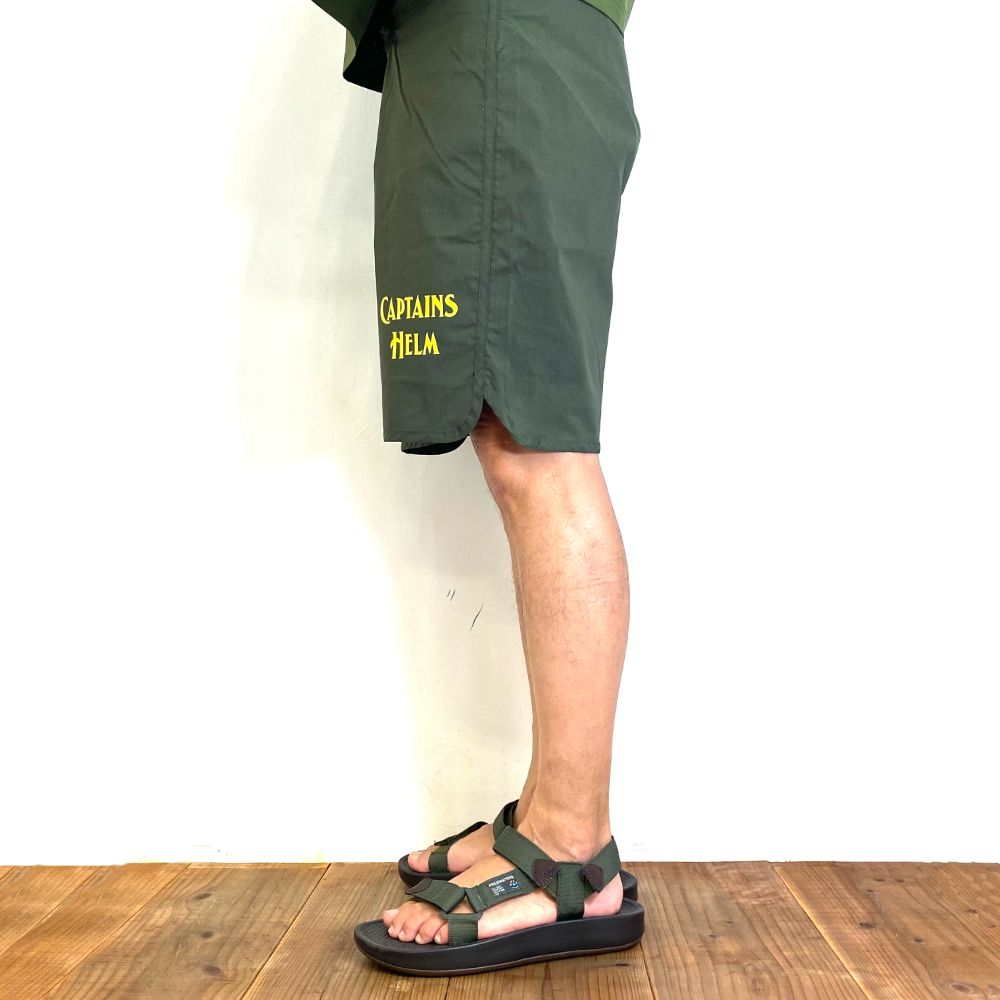 "OCEANSIDE DIVISION" HELM SURF SHORTS (OLIVE) / ドライストレッチ サーフショーツ
