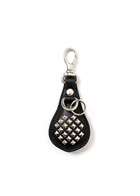 STUDS LEATHER ASSORT KEY RING <TYPE 2 > (BLACK A) / スタッズ レザー キーリング