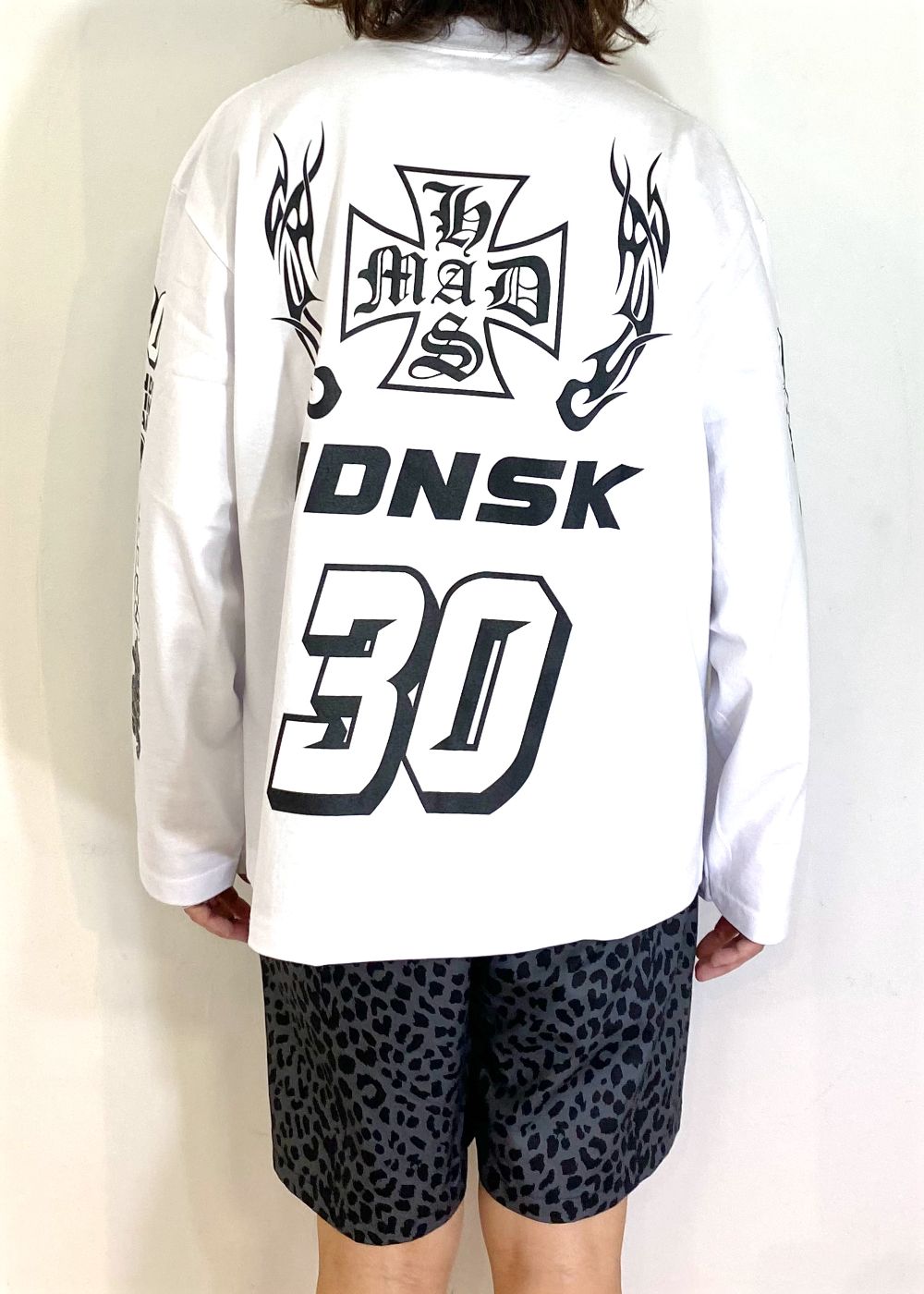 【ラスト1点】Racing L/S Tee (WHITE) / レーシング プリント ロングスリーブ Tシャツ