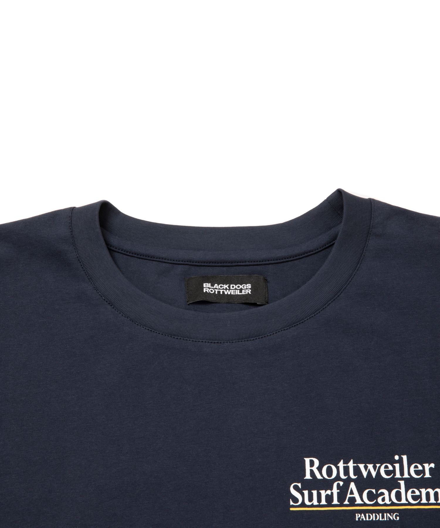 R9 SURF ACADEMY SS TEE (NAVY) /  オリジナル ロゴプリント Tシャツ