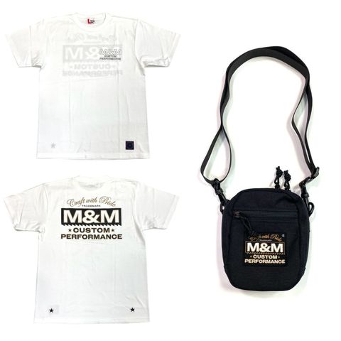 M&M 新作販売告知 / Newグラフィックを配した半袖Tシャツとショルダーバッグが登場。