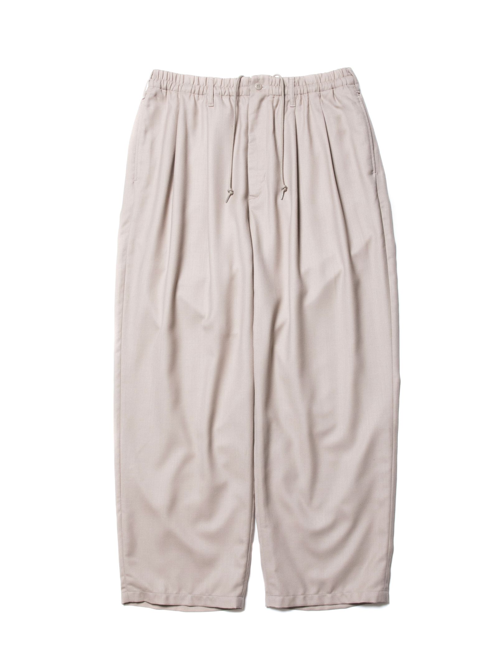 COOTIE PRODUCTIONS - T/W Gabardine 2 Tuck Easy Pants (TAUPE 