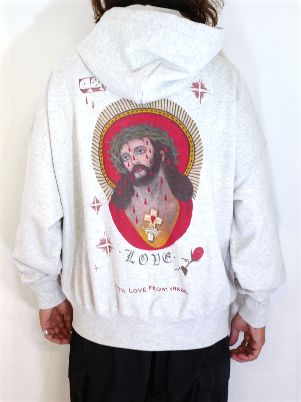 COOTIE PRODUCTIONS - Open End Yarn Sweat Hoodie (JESUS) (OATMEAL