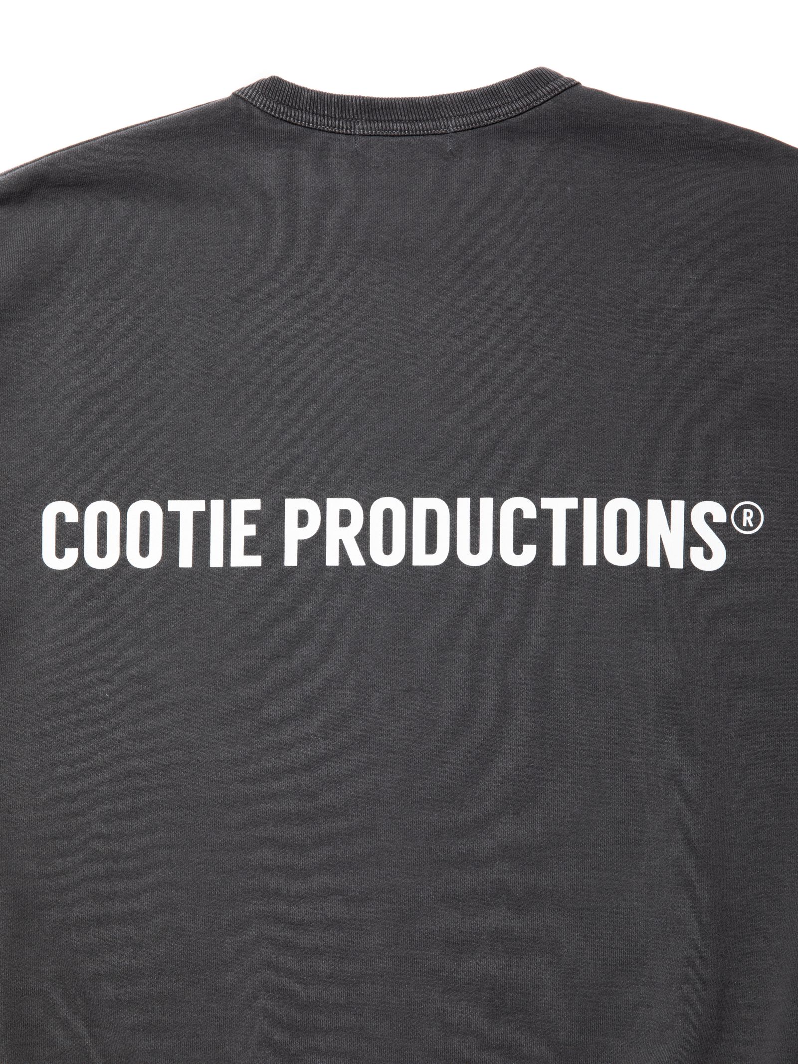 COOTIE PRODUCTIONS - Pigment Dyed Open End Yarn Sweat Crew (BLACK 