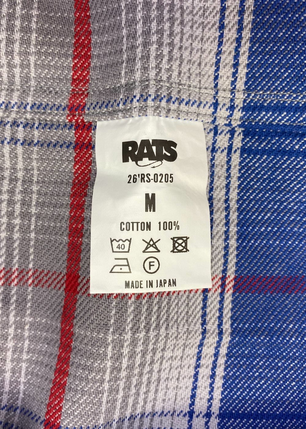 COTTON FLANNEL CHECK SHIRT (GRAY×BLUE CHECK) / チェック コットン ネルシャツ