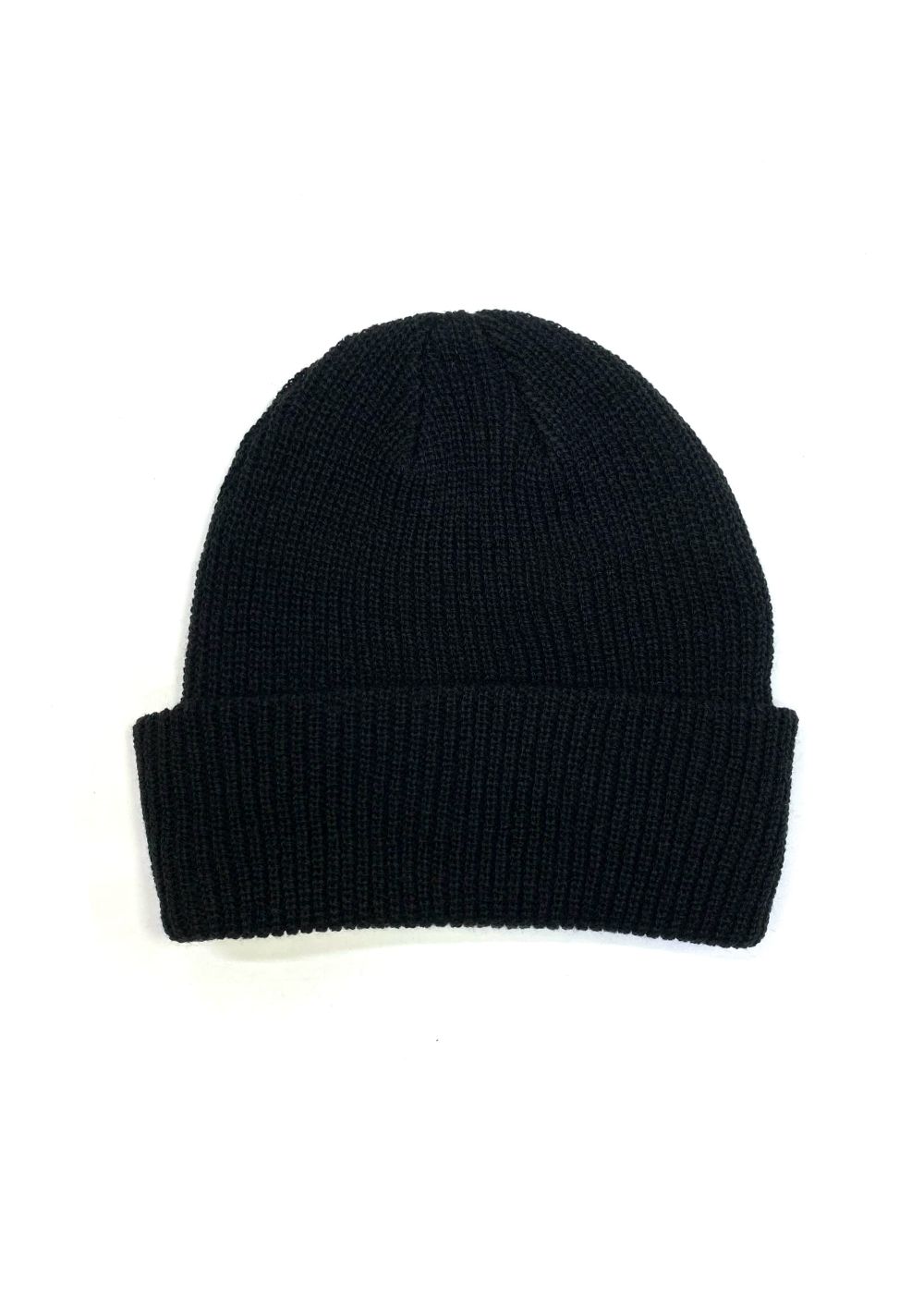 KNIT CAP (BLACK) / ロゴ ワッペン ニットキャップ
