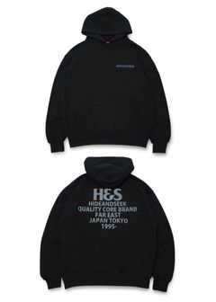 H&S Hooded Sweat Shirt (BLACK) / セットアップ スウェット パーカー / セットアップ可能