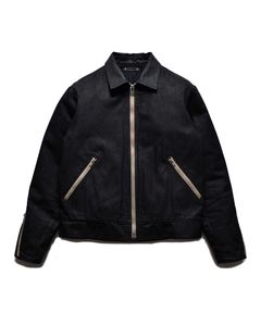 MINEDENIM - 2024AW OUTER 2 STYLE / Black Coating Denim Riders JKT